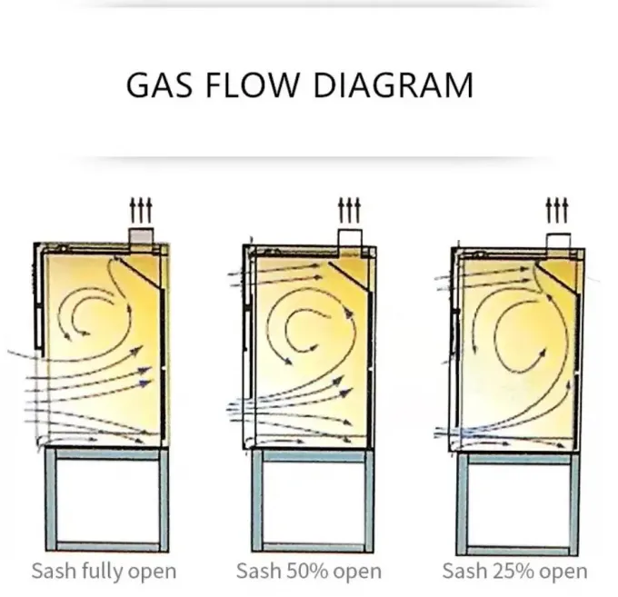 Customized Laboratory Fume Hood Lab Fume Hoods Anti-static Safety System 220V/50Hz 4