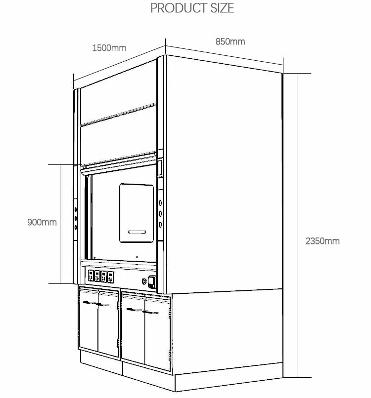 Full Steel Laboratory Chemical Fume Hood