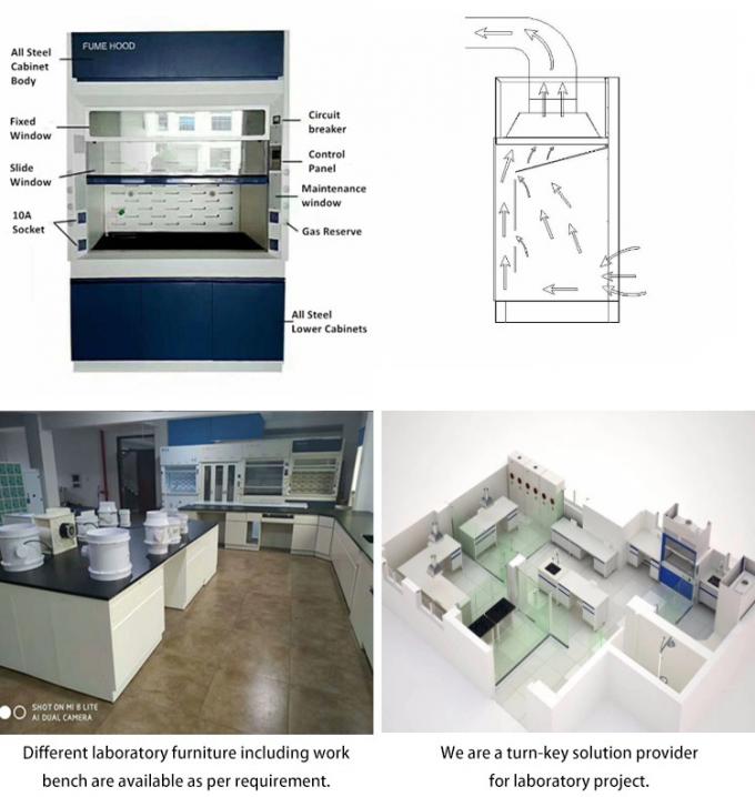 Customized PP Fume Hood with Scrubbers for Laboratory & Hospital  220V Voltage 0