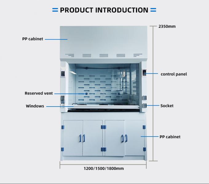Installation Type Wall Mounted Chemical Fume Hood PP Fume Cupboard with Scrubber Customization 1