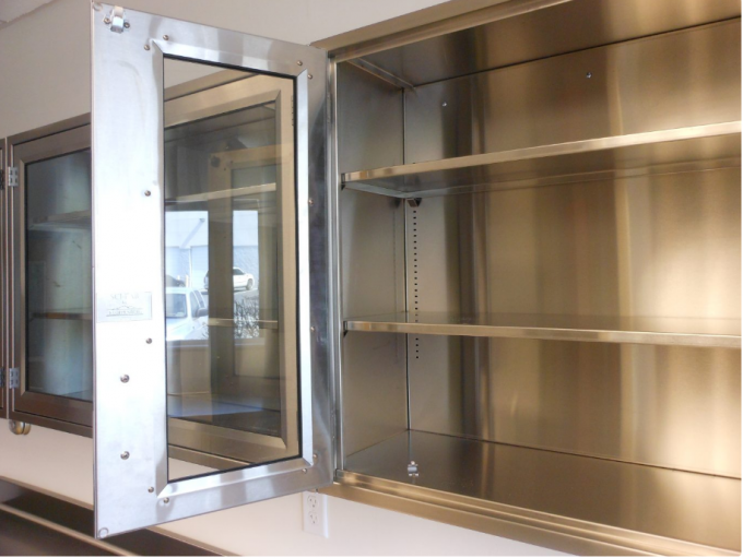 School Stainless Steel Lab Bench Floor Mounted Alkali Resistant 7