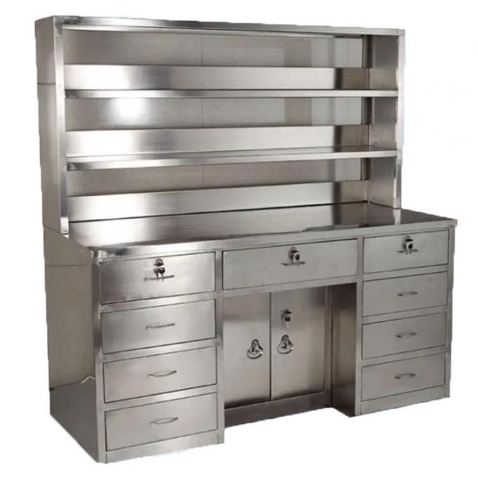 School Stainless Steel Lab Bench Floor Mounted Alkali Resistant 24