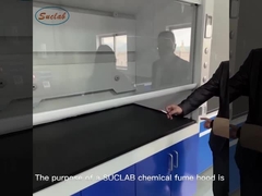 Low Noise Floor Mounted Fume Hood 1.2/1.5/1.8m Acid Resistant Countertops