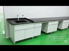 Durable Chemistry Lab Workbench Chemistry Lab Workstation with Chemical Resistant Laminate Worktop