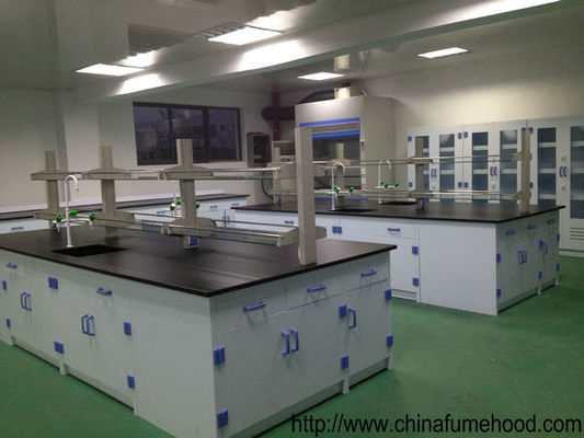 Floor Mounting Laboratory Working Table PP Material For College Biology Class