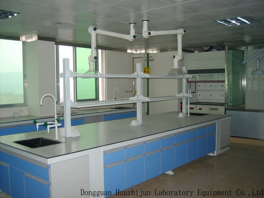 Physicochemical Wood Lab Furniture , 12.7mm Board Science Lab Island Table