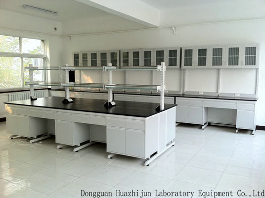 Steel Wood Lab Workstation With Wood Cabinet For Laboratory Equipment Dealers