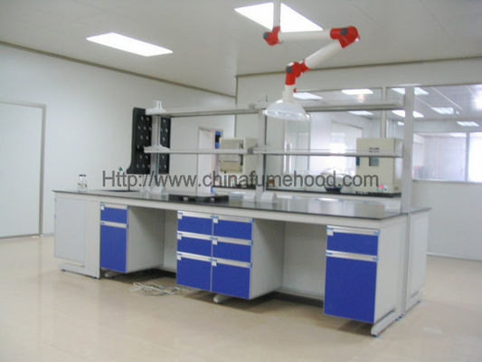 3000x1500x850mm Lab Island Bench With Adjustable Footing Wooden Cabinets