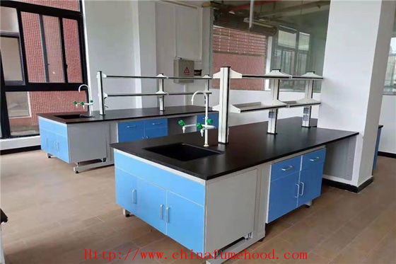 Chemical Resistance Wood Lab Work Table  For Hospital With Adjustable Foot