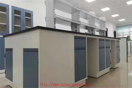 White L* 750 Mm Depth Chemistry Lab Systems Furniture Strong Corrosion Resistance