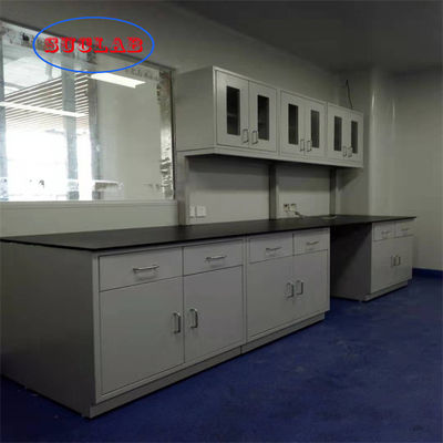 College Epoxy Resin Chemistry Lab Furniture Floor Mounted Steel Material