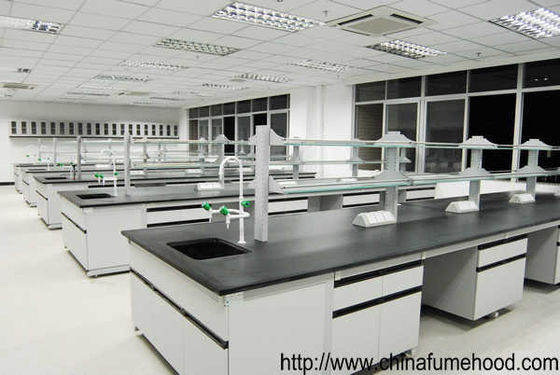 Full Steel Structure Chemical Resistant Lab Tables With Fittings For College