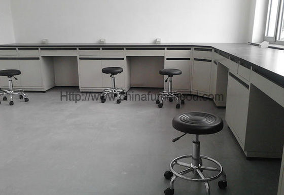 Alkali Resist Laboratory Wall Bench 1.2 Mm Thick Steel Body And Cabinet