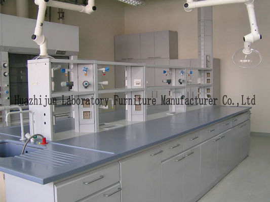 1.0mm Thickness Steel Lab Furniture , Chemical Resistant Lab Tables Workstations