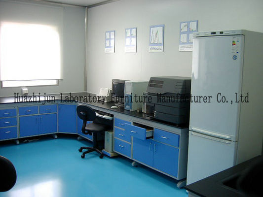 Solid Countertops Lab Tables And Furnitures Steel Structure For Science Experiments
