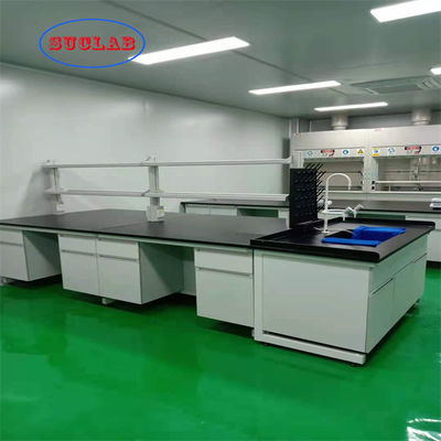 Heat Resistant Laboratory Working Table Lab Casework 3000*1500*850mm