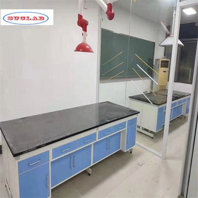 Stainless Steel Chemistry Lab Bench with Number of Compartments As Drawing