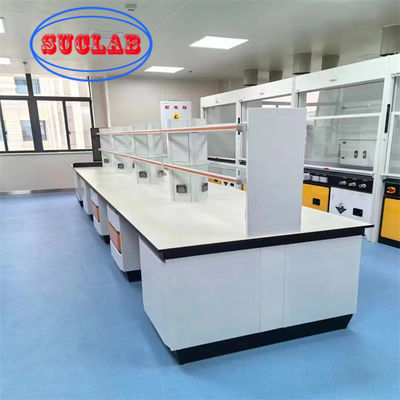 Integrated Steel Chemistry Lab Furniture With Cabinets Modern Design Easy Installation / Storage Function