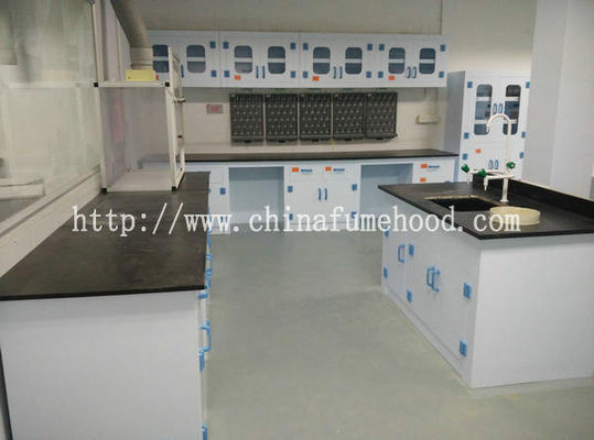Good price 8mm Worktop Chemistry Lab Furniture , PP Material Island Table For Laboratory online
