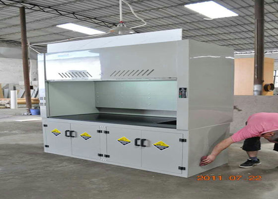 Good price School Science Lab Fume Hood 8-10mm Benchtops Seamless Welding Cabinet for pp fume hood online