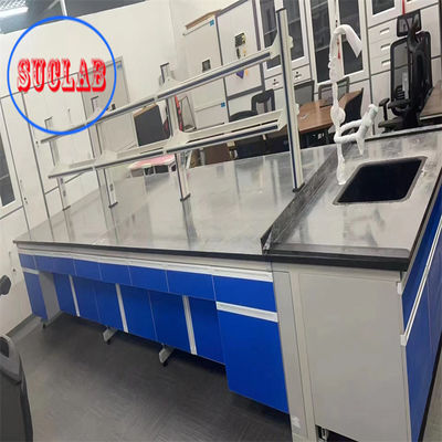 Good price Fireproof Chemistry Lab Workbench Adjustable Shelves Laboratory Bench online