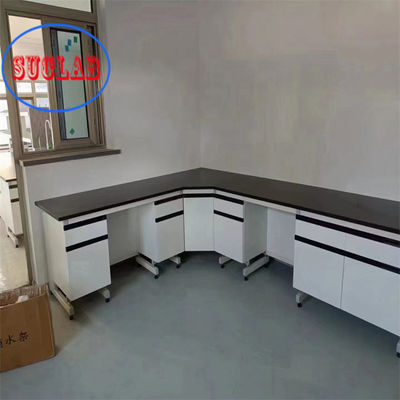 Good price 1500*750*900MM Wood Metal Chemistry Lab Workbench Adjustable Height Legs online