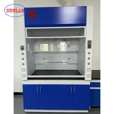 Good price Dark Blue Laboratory Fume Hood With Lower Noise Blower For Ventilation System online