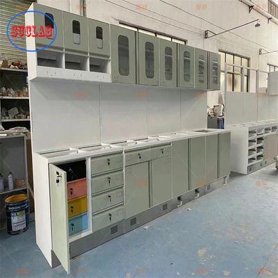 Good price Adjustable Shelves Hospital Furniture Dental Cabinet Manufacturers Stainless Steel Handle Three Section Slider online