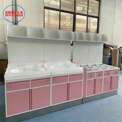 Good price Three Section Slider Wall Mounted Dental Cabinets Solution Hospital Furniture online