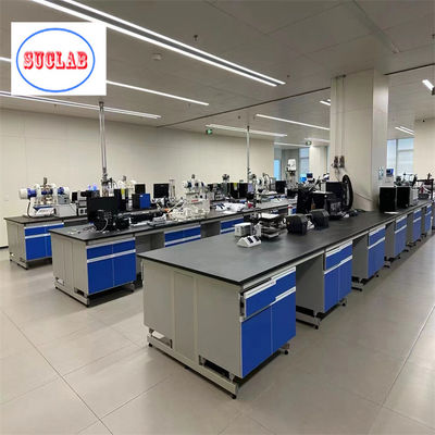 Good price Chemistry Lab Workbench Malaysia Fire Resistant Steel Laminate DTC105 DEG Hinges Phenolic Resin Top online