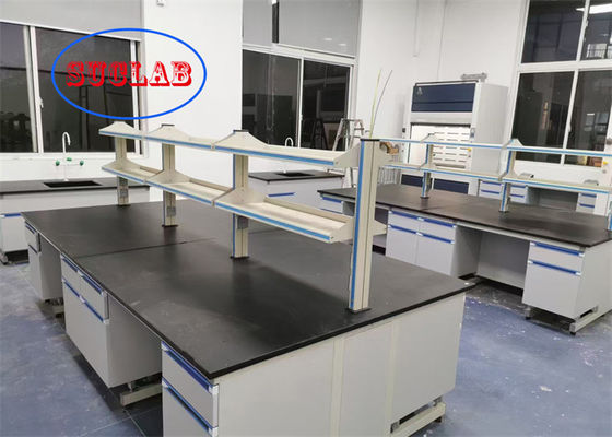 Good price Chemistry Lab Workbench Lab Workstation With Chemical Resistant Laminate And Fire Resistant Steel C Frame online