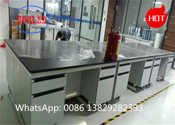 Good price Customizable and Durable C-FrameChemistry Lab Workbench Laboratory Work Benches Design with Multiple Cabinets online