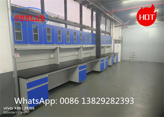 Good price Excellent C frame Chemistry Lab Workbench Laboratory Workbenches with Chemical resistant Laminate and Multiple Cabinets online