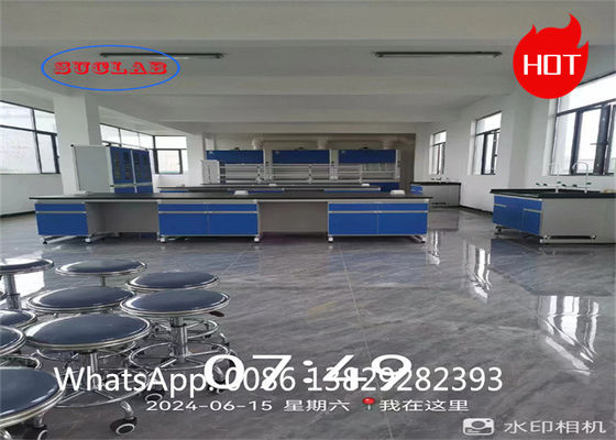 Good price Chemical Resistant Laminate Chemistry Lab Workbench Labortory Furnitures with Fireproof C Frame and Ample Storage online