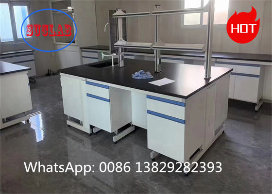 Good price Fire Resistant Chemistry Lab Workbench Lab Benches with Chemical Resistant Laminate and Multiple Cabinets online