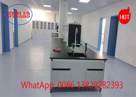 Good price Chemical Resistant Laminate Lab Work Benches with Drawers Multiple Cabinets and Excellent Customer Service online