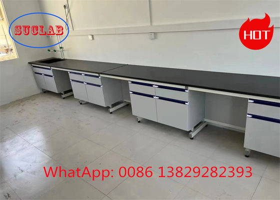 Good price Chemistry Lab Workbench Steel Wood Laboratory Work Benches with Phenolic Resin Worktops online