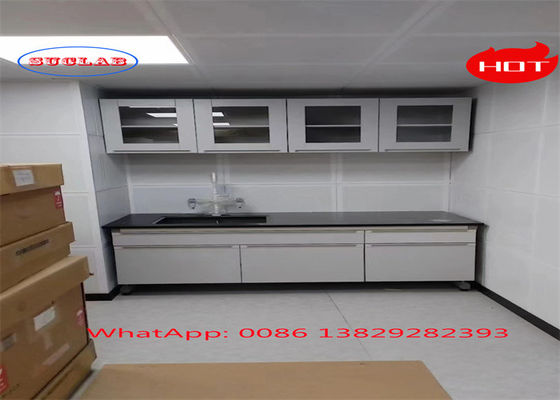 Good price Chemical Resistant Laminate Lab Workbench with  Cabinets for Enhanced Safety online