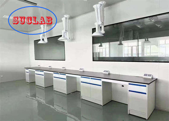 Good price All Steel Lab Workbench Hong Kong with DTC Rail Reagent Racks and Adjustable Glass Shelves online