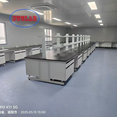 Good price Yellow Chemistry Lab Bench Makers for Customizable Dimensions L*1500/750 W *800 /850mm H and Lab Performance online