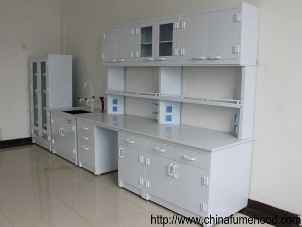 Professional Chemistry Lab Furniture , PP Lab Island Bench With Sink / Faucets