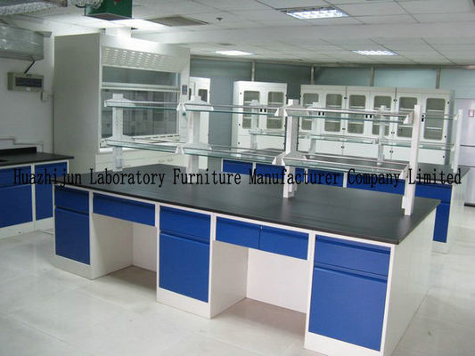 Good price Hight Adjustable Laboratory Desk Furniture Island Bench 2 Layers Reagent Shelf online