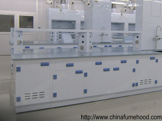 Good price White Chemistry Lab Furniture Phenol Formaldehyde Resin Bench With PP Cabinet online