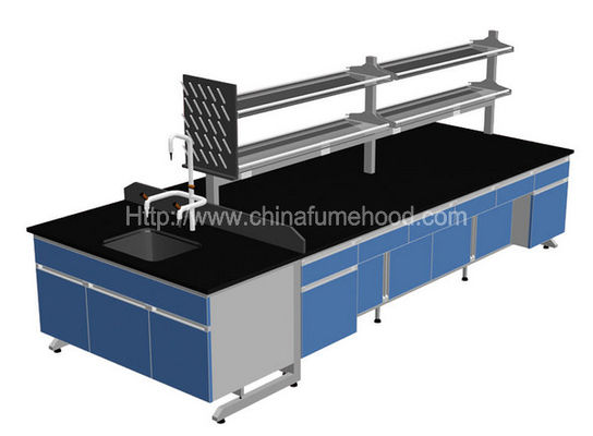 Good price 3000x1500x850mm Lab Island Bench With Adjustable Footing Wooden Cabinets online