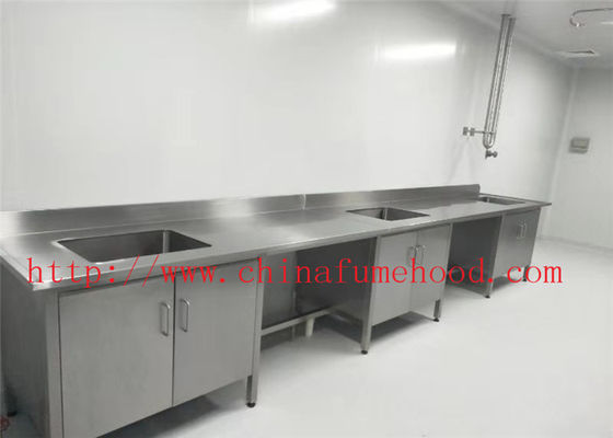 Good price Customize Made 304 Stainless Steel Lab Furniture Popular Stainless Steel Sink Bench Cleaning Work Bench online