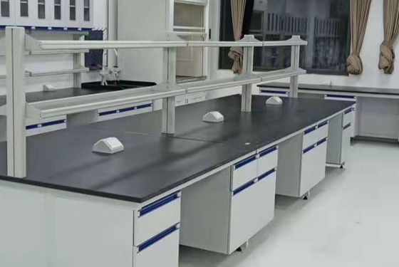 Good price Steel And Wood Chemistry Lab Bench Furniture 12.7mm Black Phenolic Resin Top online