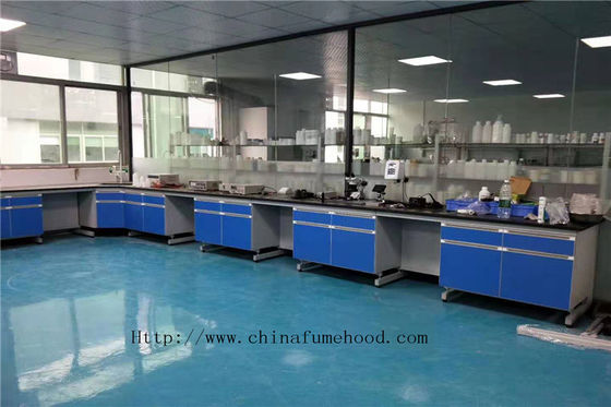 Good price Aluminium Alloy Handle Chemical Lab Furniture , Blue 3000 mm Length Phenolic Wood Lab Furniture online