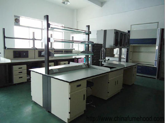 Good price Customized Science Lab Benches 2 Layers Reagent Shelf H / C Steel Frame online