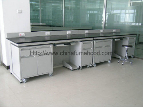 Good price Alkali Resist Laboratory Wall Bench 1.2 Mm Thick Steel Body And Cabinet online