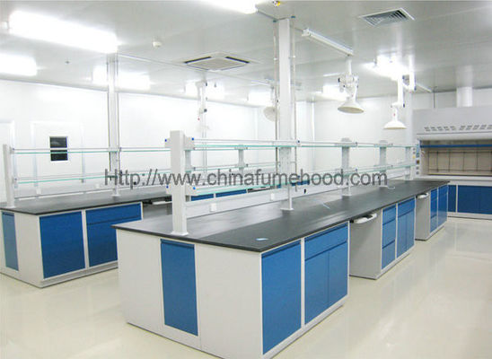 Good price Cold Rolled Steel Lab Furniture Island Bench Smooth Frame 3000*1500*850mm online